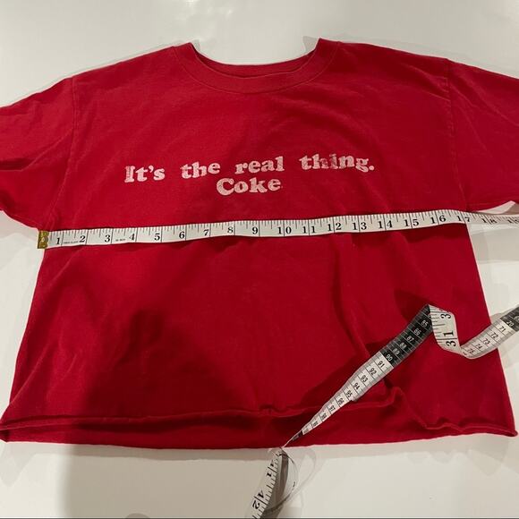 Vintage Coca Cola Red Short Sleeve Crop Top‎ Size M - Picture 6 of 7